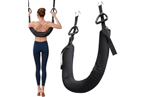Lumbar Stretcher | Adjustable Spine Traction Belt | with Hooks Spine Comfort Back Stretcher - for Tissue Men Women Athlete Ex