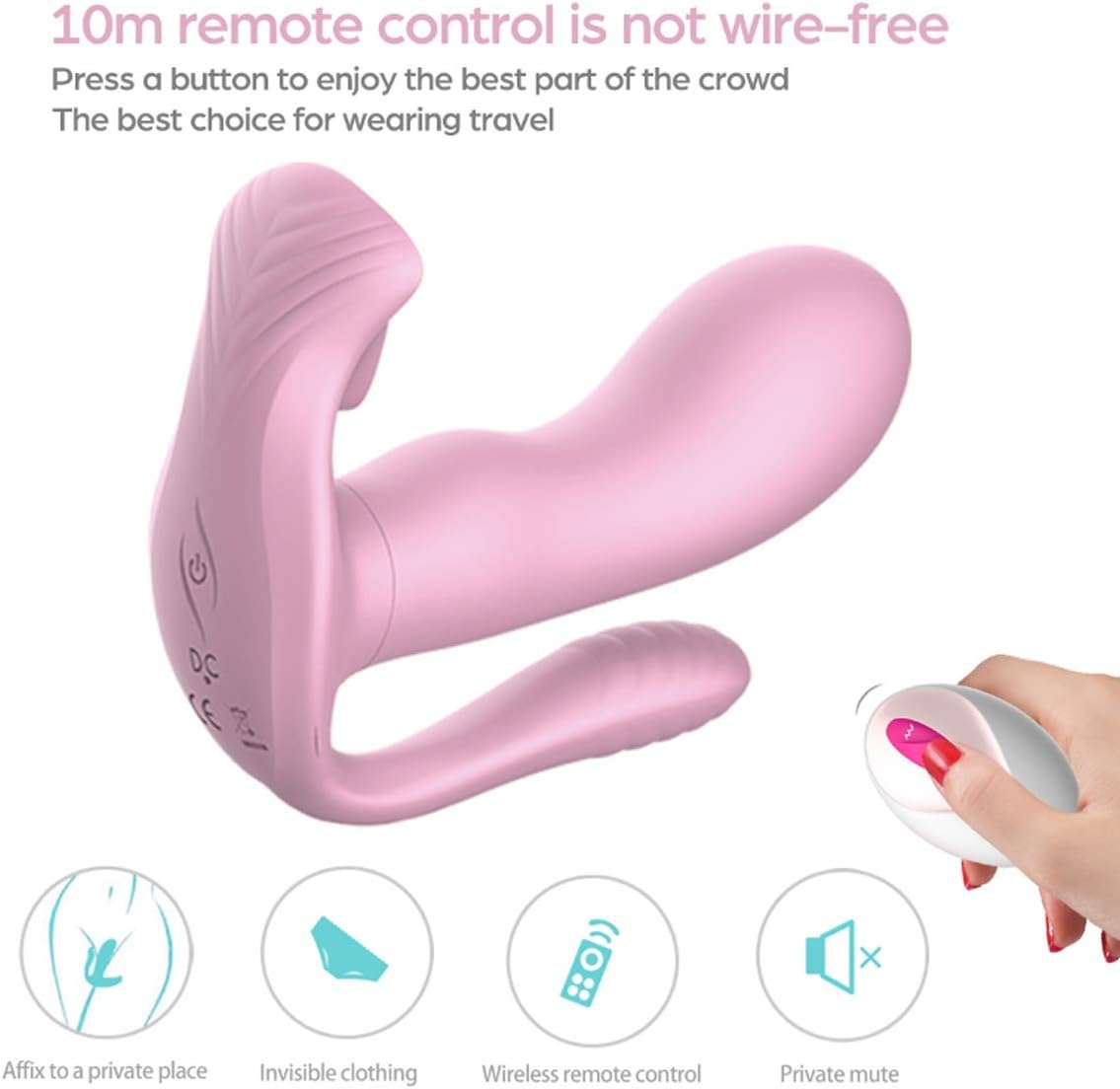 Wearable Massage Vǐbérátion Plug Vǐbértion Fun Toys for Women, 9 Frequency Mode
