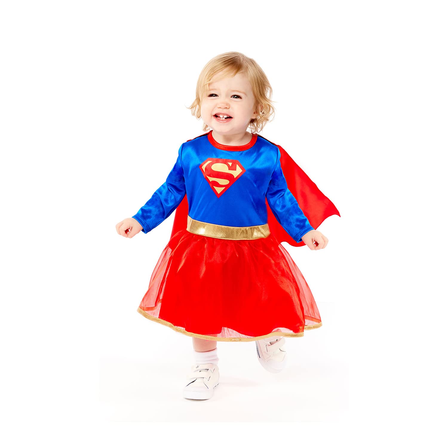 Amscan 9906720 Baby Toddler Warner Bros Supergirl Fancy Dress Costume (6-12 Months), Girls, Multi-Coloured