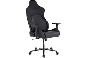 RS Gaming™ Vertex Ergonomic Faux Leather High-Back Gaming Office Chair, Black, BIFMA Compliant