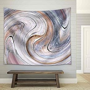 Abstract Circles Art Background. (Swirl Pattern) - Fabric Wall Tapestry Home Decor - 51x60 inches