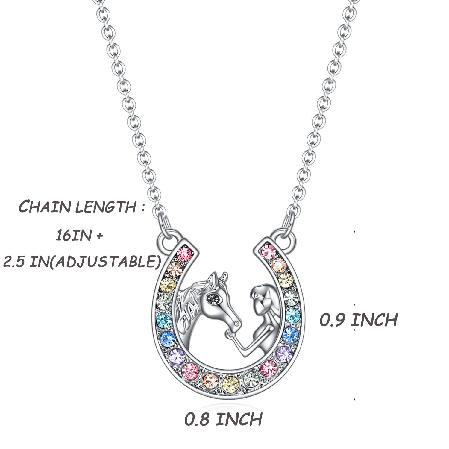 SUMFAN Dinosaur/Horse/Unicorn/Llama/Fox/Hummingbird/Mermaid/Flamingo/Wolf Necklace Gifts for Girls Women,Girls Animal Necklace Jewelry Birthday Valentine's Day Christmas Back to School Gifts for Daughter