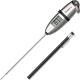 TempPro TempSwift 1 Sec Digital Food Thermometer for Kitchen Cooking | Meat Thermometer Digital, 5.3 inches Super Long Probe, Bread Baking Sourdough Liquids Candy Making Accessories Gift