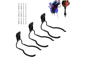 Juformin Power Tool Hanger, Weedeater Rack, Garage Wall Hooks, Utility Hooks for Tool Organizers and Storage 7.5"-3 P