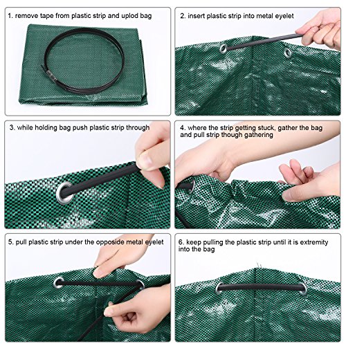 Hengu 4Pack 72 Gallons Large Garden Bags,Reusable & Durable Heavy Duty