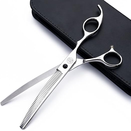 Moontay 7.5 inch Downward Curved Pet Grooming Thinning Scissors/Shears