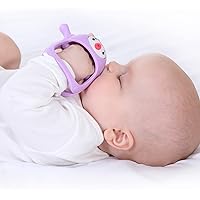 Smily Mia Penguin Buddy Never Drop Silicone Baby Teething Toy for 0-6month Infants, Baby Chew Toys for Sucking Needs…
