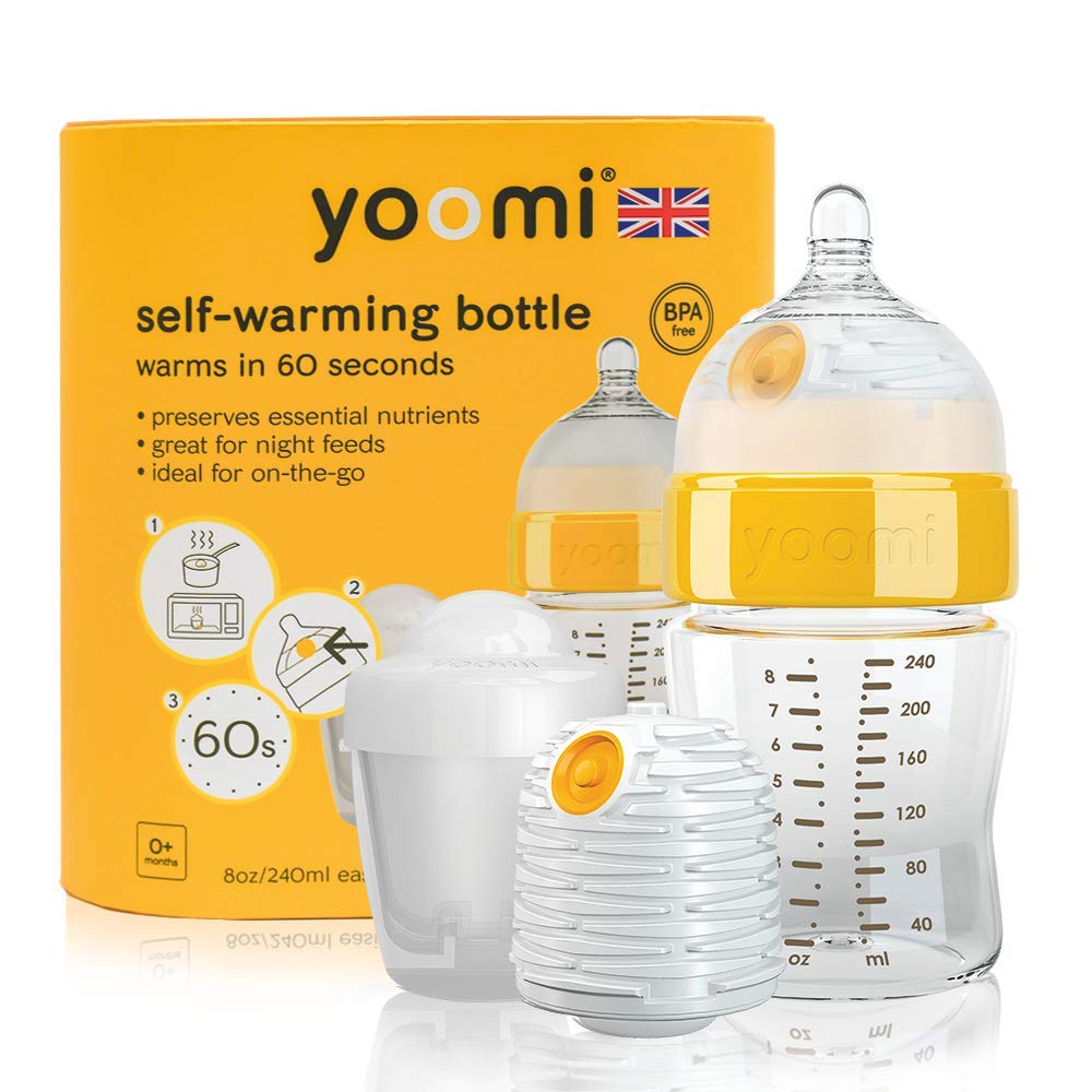 Yoomi Self Warming Baby Bottle with Double Warmer, 240 ml