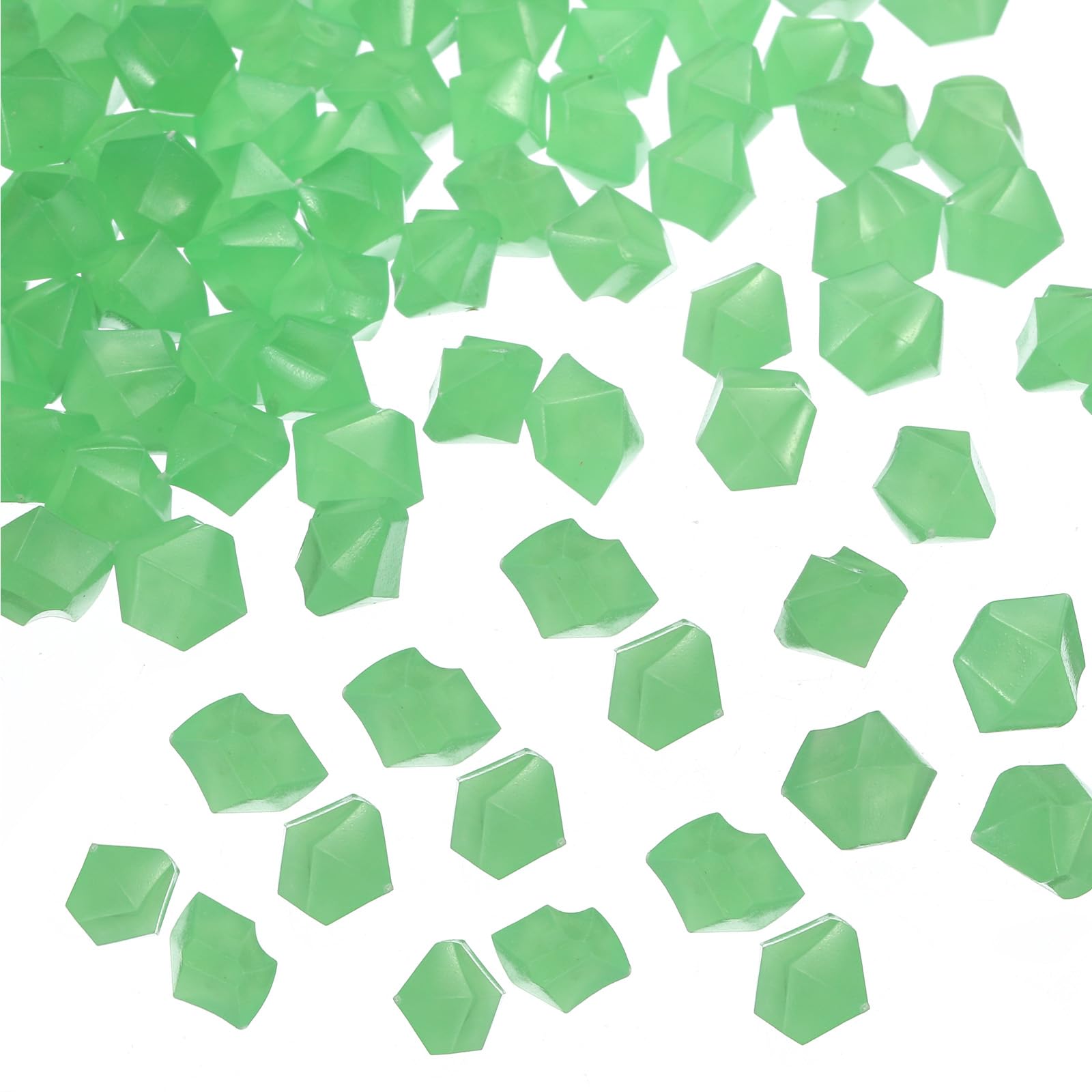 YOKIVE 100 Pcs Glow in the Dark Rocks, Glowing Stones Luminous Decorative Pebbles, Great for Garden, Yard, Pool, Fish Tank, Walkways (Green, 10-15-mm)