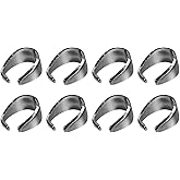 uxcell 100Pcs Pinch Clip Clasp, 5 x 7mm Pinch Clip Pendant Bail Connector Metal Pinch Bail for Pendants Jewelry Making DIY Craft, Metallic Black