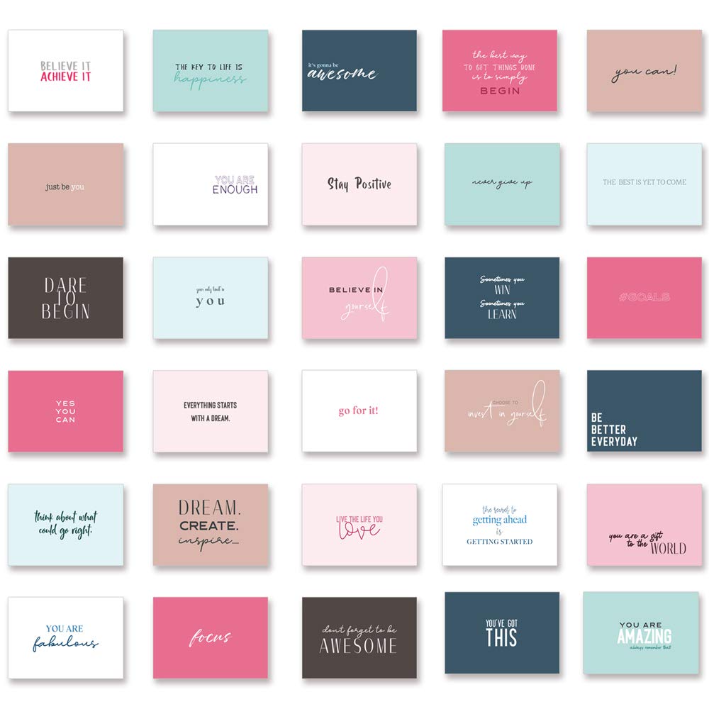 Ruby Ashley 30 unique inspirational A6 postcards with beautiful words and designs