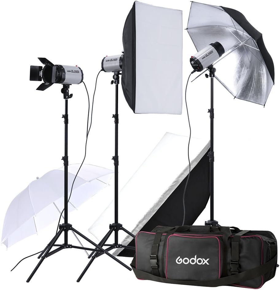 Godox Photography Photo Studio Light Lighting Kit 750W3 x 250W Smart Studio Flash