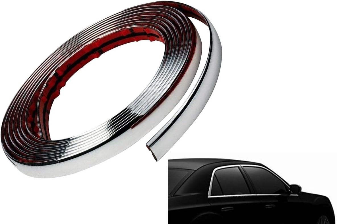 Supremechoice CB15M10 Car Side Window Door Beading A1 Quality Stylish Beading Roll Size 15mm Meter 10 Chrome For Toyota Camry Type 2 (2007-2011)