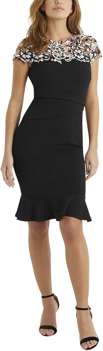 lipsy lace pleated bodycon dress