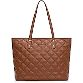 Montana West Quilted Tote Bag for Women Large Shoulder Bag Fashion Handbags with Top Zipper