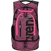 ARENA Unisex Adult Fastpack 3.0 Swimming Athlete Sports Backpack for Swimming Training Gear Gym Bag for Men and Women, 40 Liters, Plum/Neon Pink