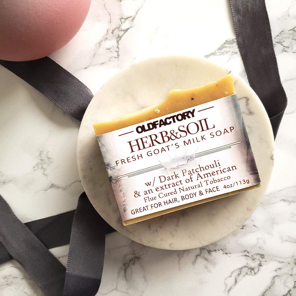 Herb and Soil Goat Shampoo Bar | All Natural Handmade Soap for Hair, Body and Face | Quality Small Batch Handmade in USA | Suitable for All Hair Type | Organic Solid Bar for Men and Women