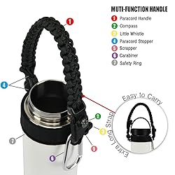 QeeCord Paracord Handle Compatible with Hydro Flask