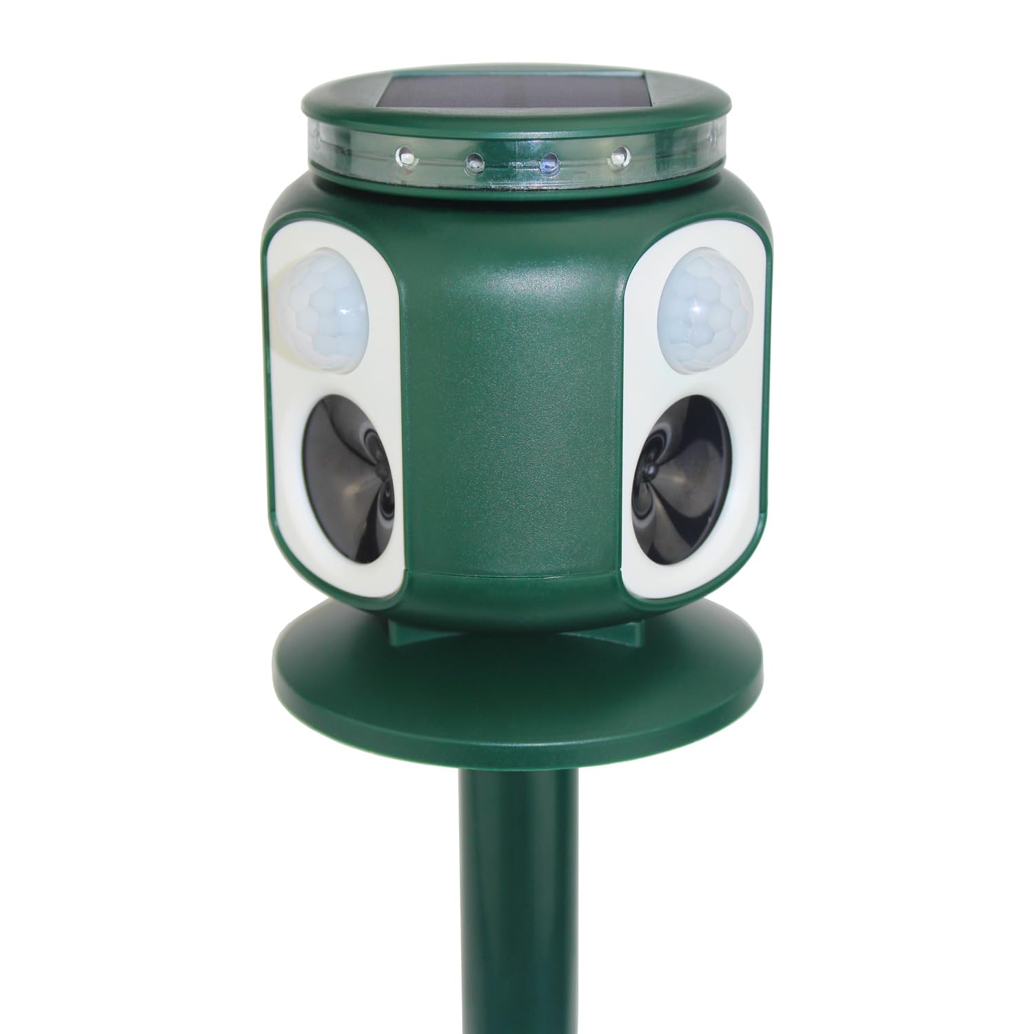 GLB Green Level Berlin Solar Repeller with 4 Sounds & Ultrasound | Flash Lights | Animal Repellent for Deer, Goats & More
