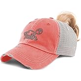 Ponytail Cap Women's Baseball Cap Embroidered Faith Christian Cross Faith Jesus Christ Cotton
