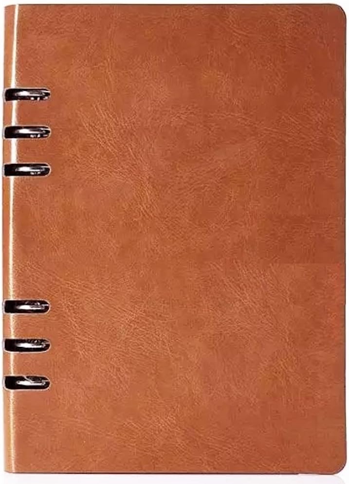 Coffee Large Leather Journal,A Refillable Leather Journal (Binder Journal), Large Leather Notebook, Extra Large Journal is a Leather Refillable Journal (Refillable Notebook) (Light Coffee A5)
