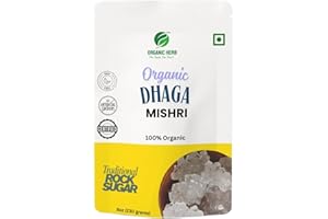 Dhaga Mishri 8oz – Rock Sugar Thread Crystals | Natural Sweetener for Puja, Desserts & Ayurvedic Use | Premium Quality Indian