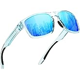 DUCO Polarized Sunglasses for Men and Women Retro Square UV400 Protection Lightweight Frame Driving Sun Glasses DC6288