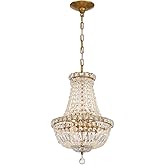Crystorama Roslyn 12'' Aged Brass Chandelier