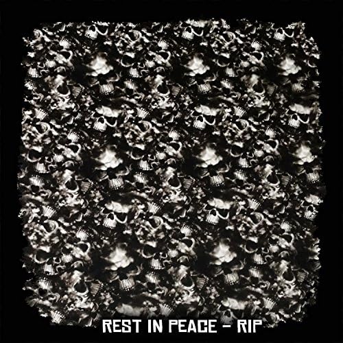 Hydrographics Film - Clear RIP Rest in peace Skulls - 10ft Film Roll