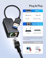 Cable Matters 2-Pack USB 3.0 Gigabit Ethernet Adapter 10/100/1000Mbps LAN Mac PC view 3