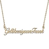 HUAN XUN Customized Custom Simple Any Name Necklace
