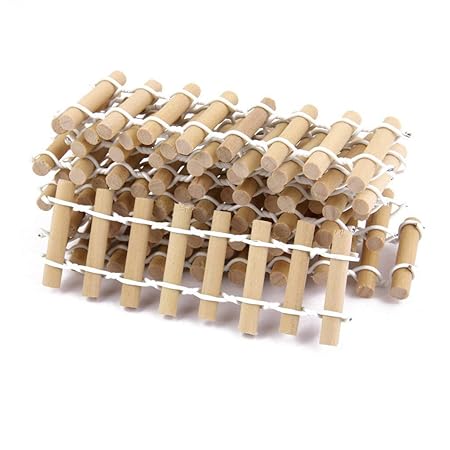 Electomania 10 pcs Miniature Dollhouse Fairy Garden Resin Landscape Fence Decor