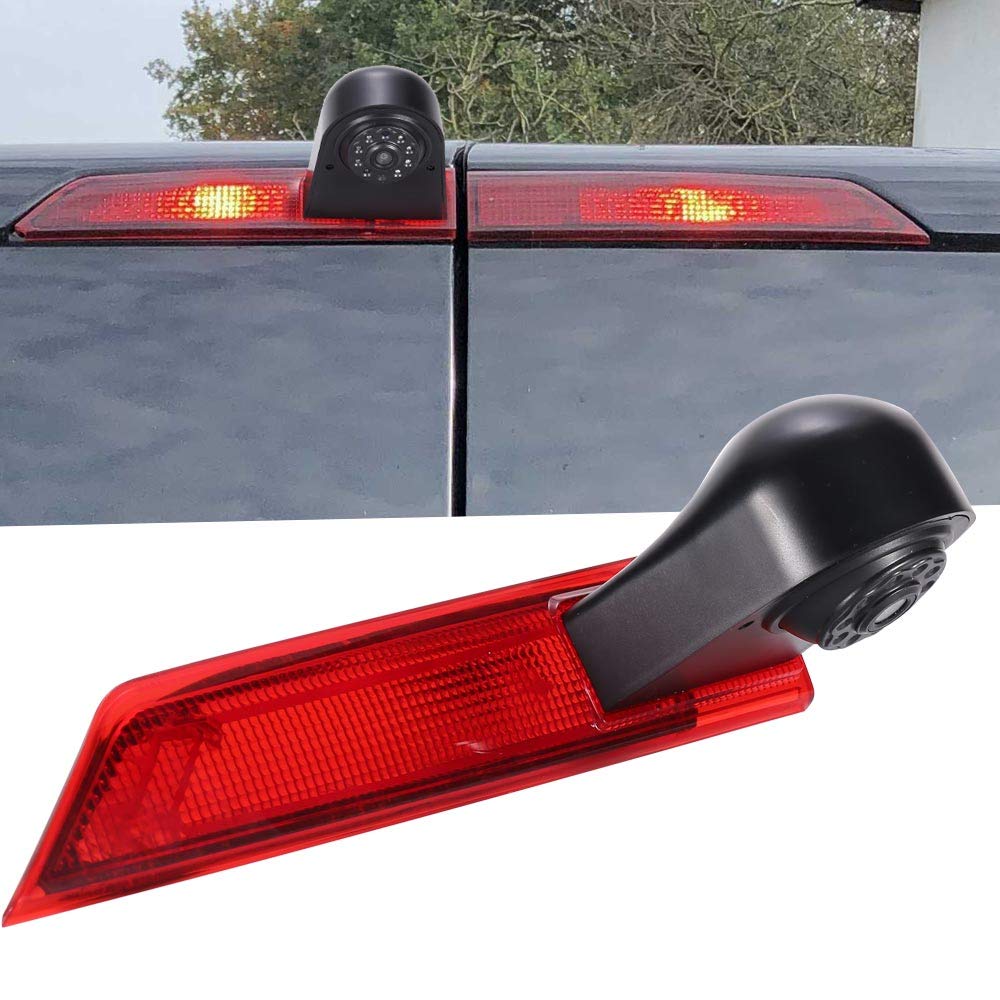Transporter Van HD IR Night Vision Reverse Camera, Car Third Roof Top Mount Brake Light Backup Camera Rear View Camera for Ford Transit Custom 2012-2016 /Transporter VAN