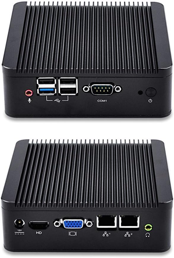 Barebone Mini PC with Intel Celeron j1900 Processor onboard, Quad core 2.42 GHz,AES-NI Fanless Dual LAN Support Linux Windows