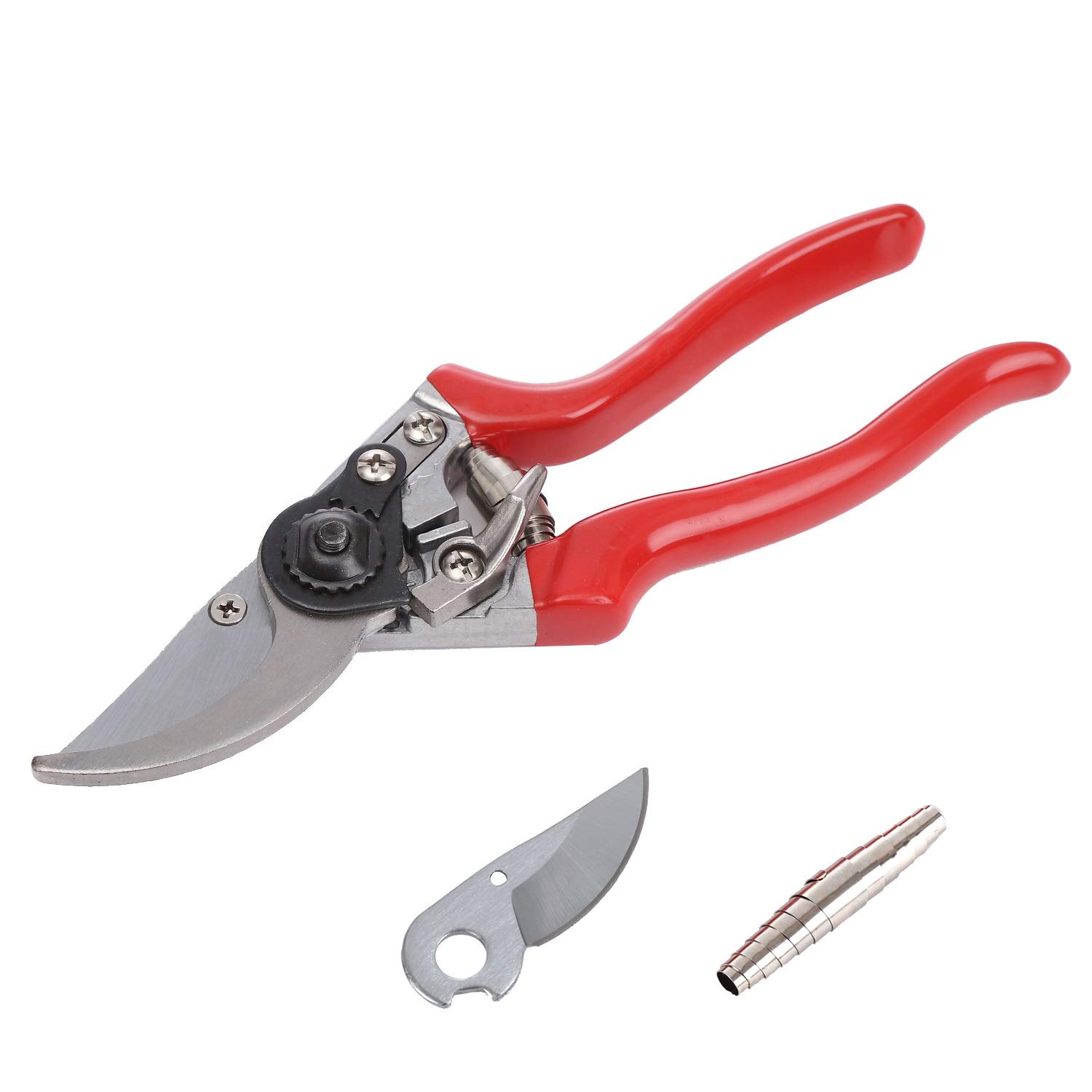 Secateurs, LINZI Bypass Pruning Shears 215mm with Extra Blade and Spring, SK-5 Steel Blades 15mm Cutting Capacity, Garden Manual Pruners Scissors for Branches and Twigs 651105