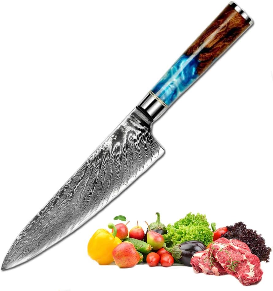 11 Mejores Cuchillos De Cocina Acero De Damasco : Mayo 2021