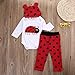 3pcs/Set Newborn Baby Boys Girls Animal Long Sleeve T-Shirt Tops Pants Hat Outfits (0-6 Months, Ladybug)