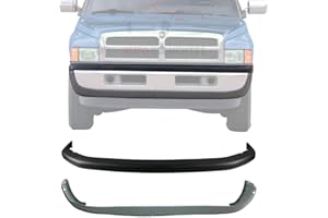 AUTOELEMENTS New Front Bumper Upper Cover + Lower Valance Textured Plastic without Sport Package For 1994-2001 Dodge Ram 1500 / 1994-2002 Ram 2500 3500 Pickup Direct Replacement 55076614AC 55076610AB