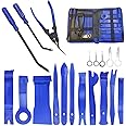 AUCELI 19PCS Trim Removal Tool Kit, Professional Vehicle Upholstery Remover Tool Set and Clip Plier, Automotive Interior Door Radio Panel Dashboard Disassembly with Portable Storage Bag (Blue)