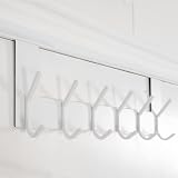 WEBI Over The Door Hook 6 Hooks White Door Hanger No Drilling view 5