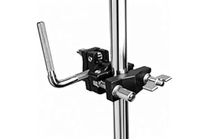 AIAS Cowbell Mount Accessory Multi Clamp – Black Percussion Clamp for Cowbells, Jam Blocks & Drum Accessories, Rotating Faste