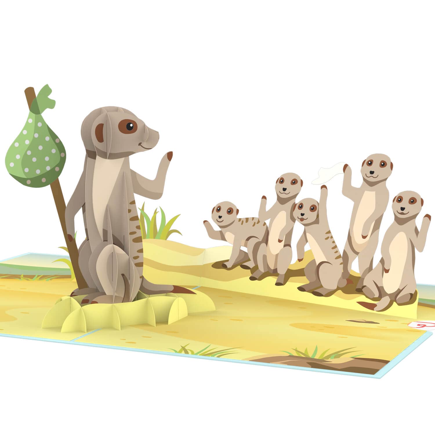 papercrush® Pop Up Farewell Card with Meerkats - Funny 3D Goodbye Card for Colleagues or Teachers for New Job, Greeting card for Happy Retirement Wishes & Maternity Leave, Sorry you're leaving