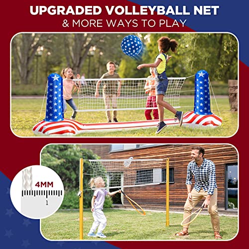 10.4' Pool Volleyball Set Upgraded Inground Pool Volleyball Net