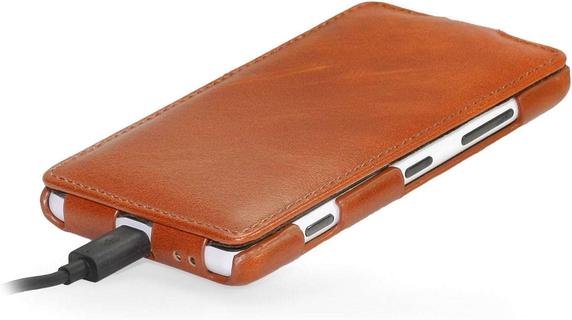 StilGut Ultraslim Case made of leather for Nokia Lumia 820 - Cognac - Image 4