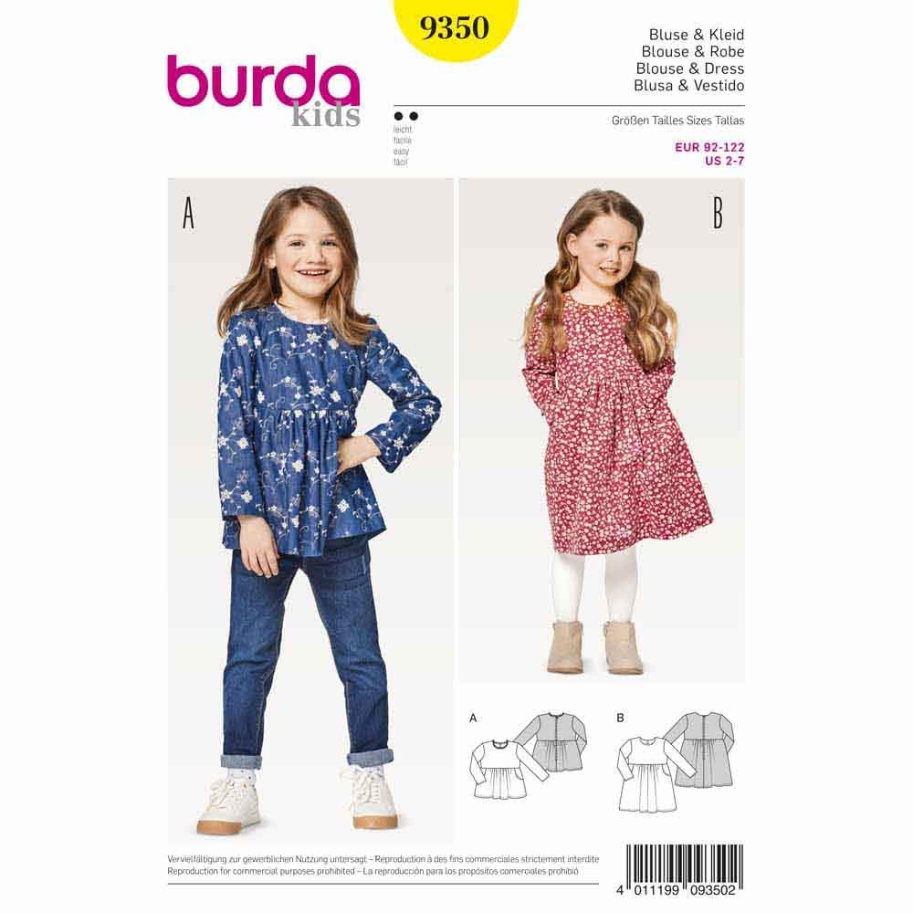 Burda Style Sewing Pattern B9350 Children's Dresses