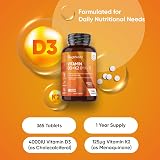 WeightWorld Vitamin D3 4000IU & K2 125μg 365 Tablets Vitamin D3 K2 view 2