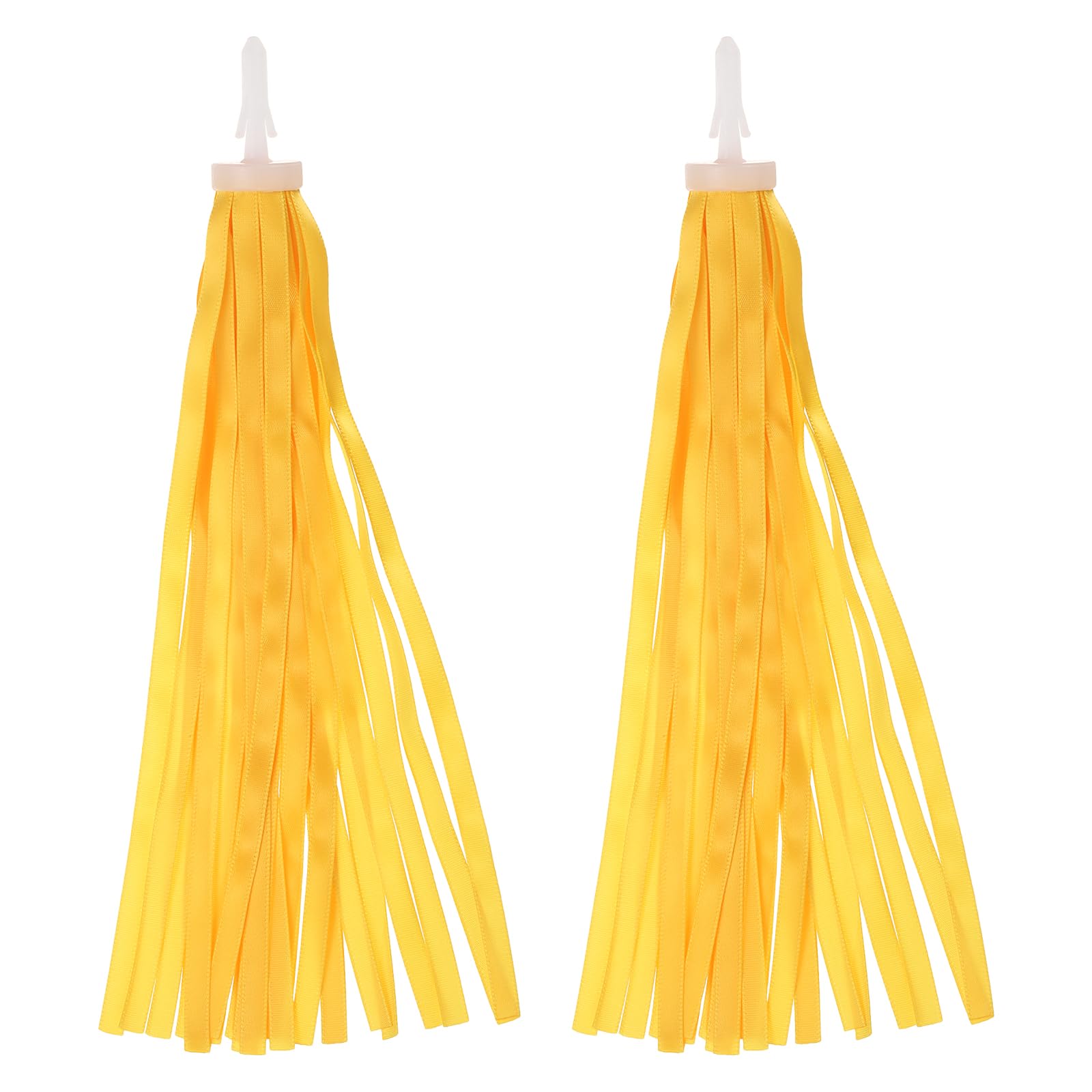 PATIKIL Bike Streamers, Colorful Scooter Handlebar Tassels Grips Ribbon Accessories Decorations Bicycle Tricycle Handles, Gold