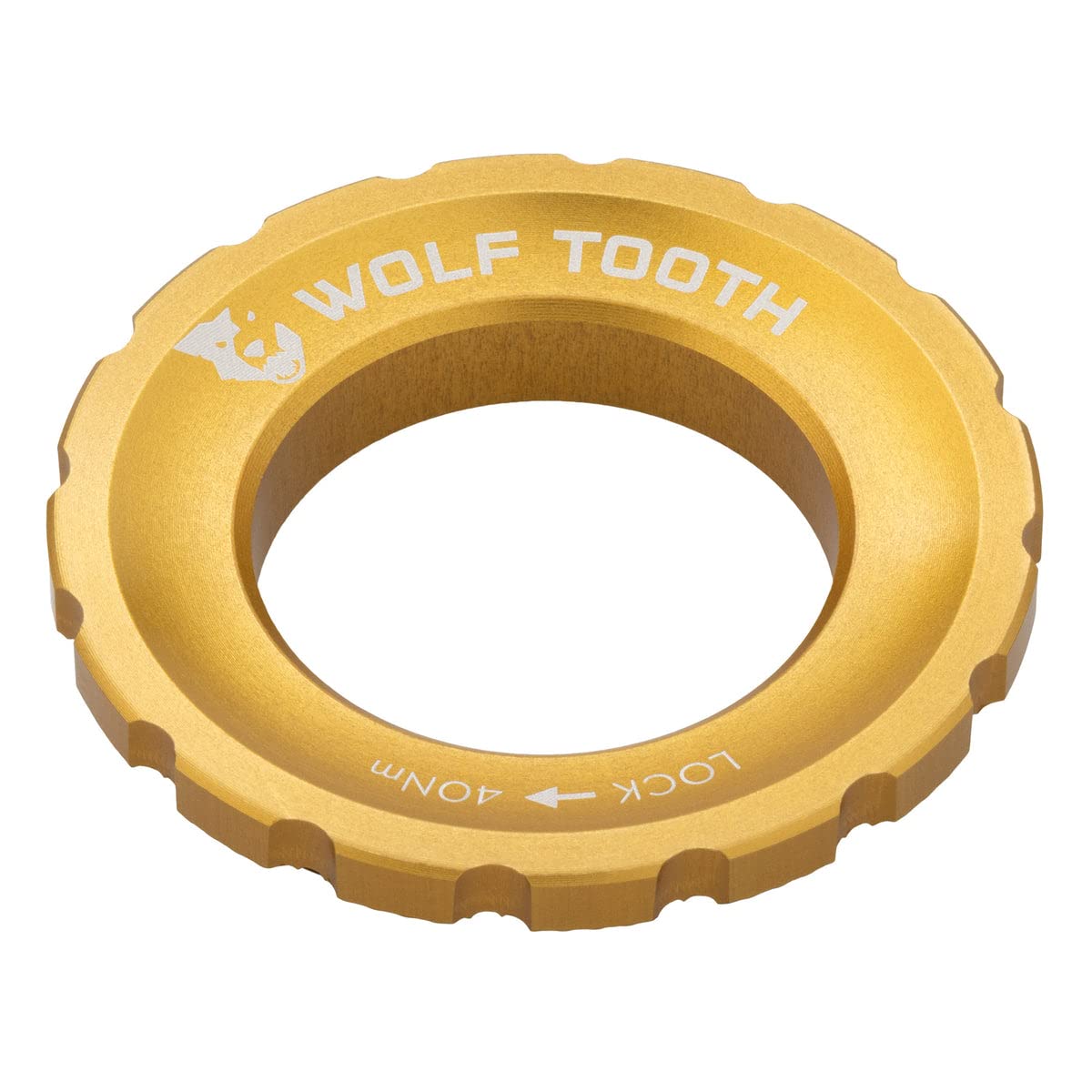 Wolf Tooth | Centrelock Rotor Lockring Gold | Customisable Bike Accessories And Components Precision Engineered