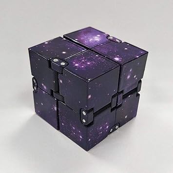 ellaroom Smart Magic Cube Stress Relief Anti Anxiety Puzzle Variants Galaxy ADHD Fidget Toy(None Starry Purple)