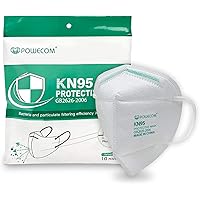 Powecom KN95 Face Mask, Disposable Masks(Non Medical), 10 Pack